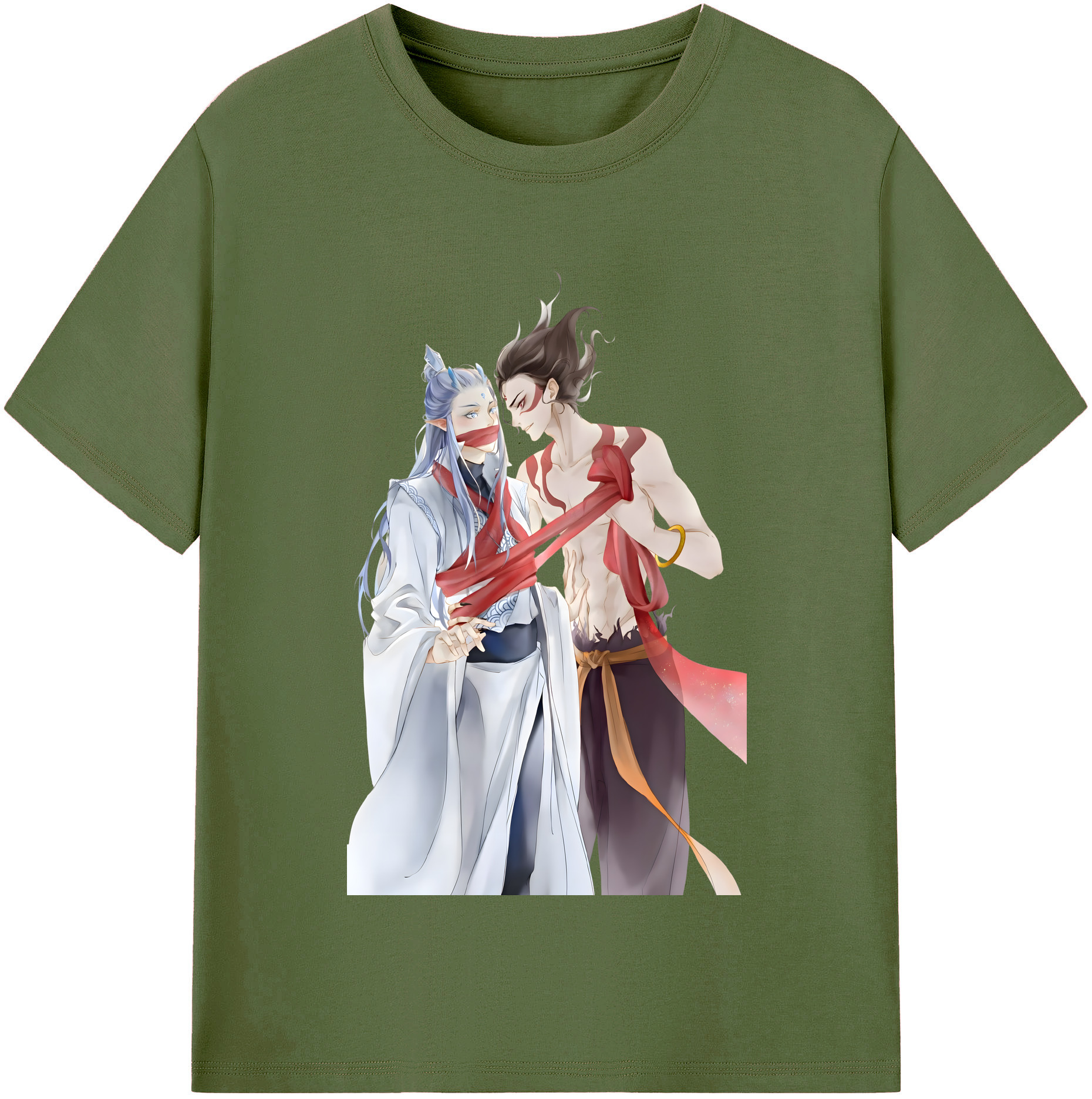 （画像用） Ne Zha 2 ナタ 魔童の大暴れ 綿100％半袖Tシャツ（フロントプリント）